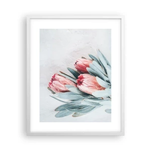 Póster en marco blanco - Avergonzada de su propia belleza - 40x50 cm