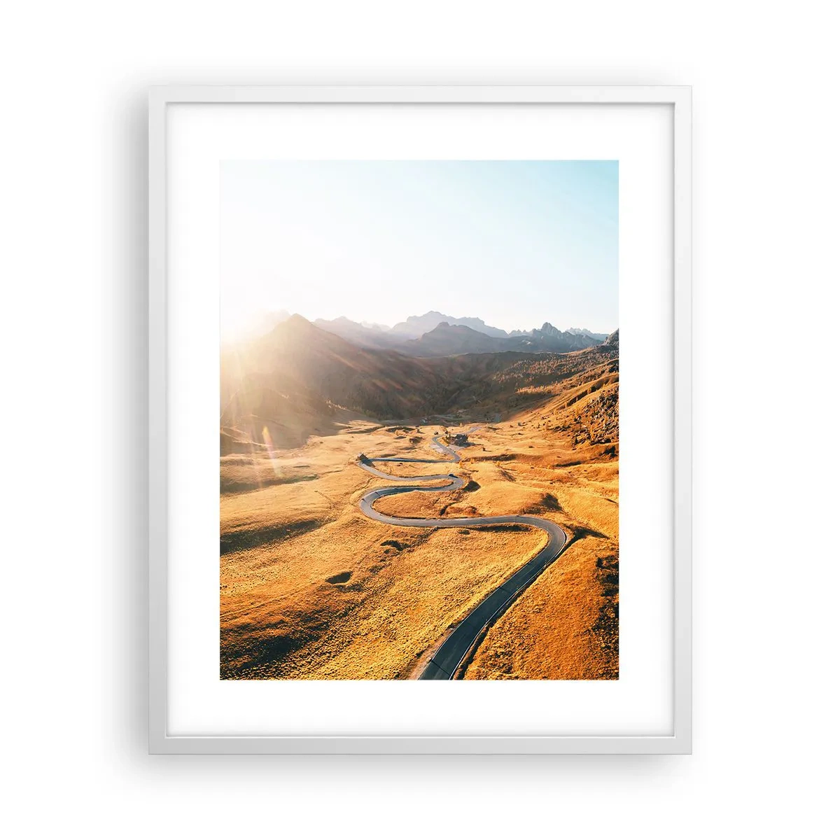 Póster en marco blanco - En un valle dorado - 40x50 cm