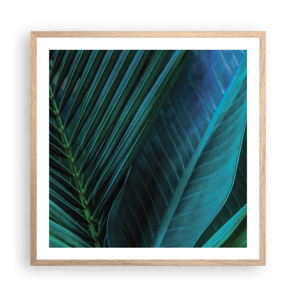 Póster en marco roble claro - Anatomía del verde - 60x60 cm