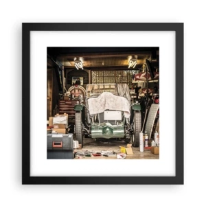 Póster en marco negro - Volver al pasado - 30x30 cm