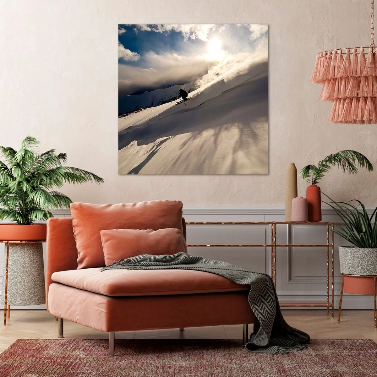 Cuadro sobre lienzo - Impresión de Imagen - Reto de montaña asumido - 60x60 cm