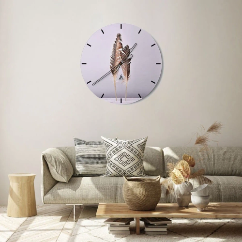 Reloj de pared - Reloj de vidrio - Contra la nada - 40x40 cm