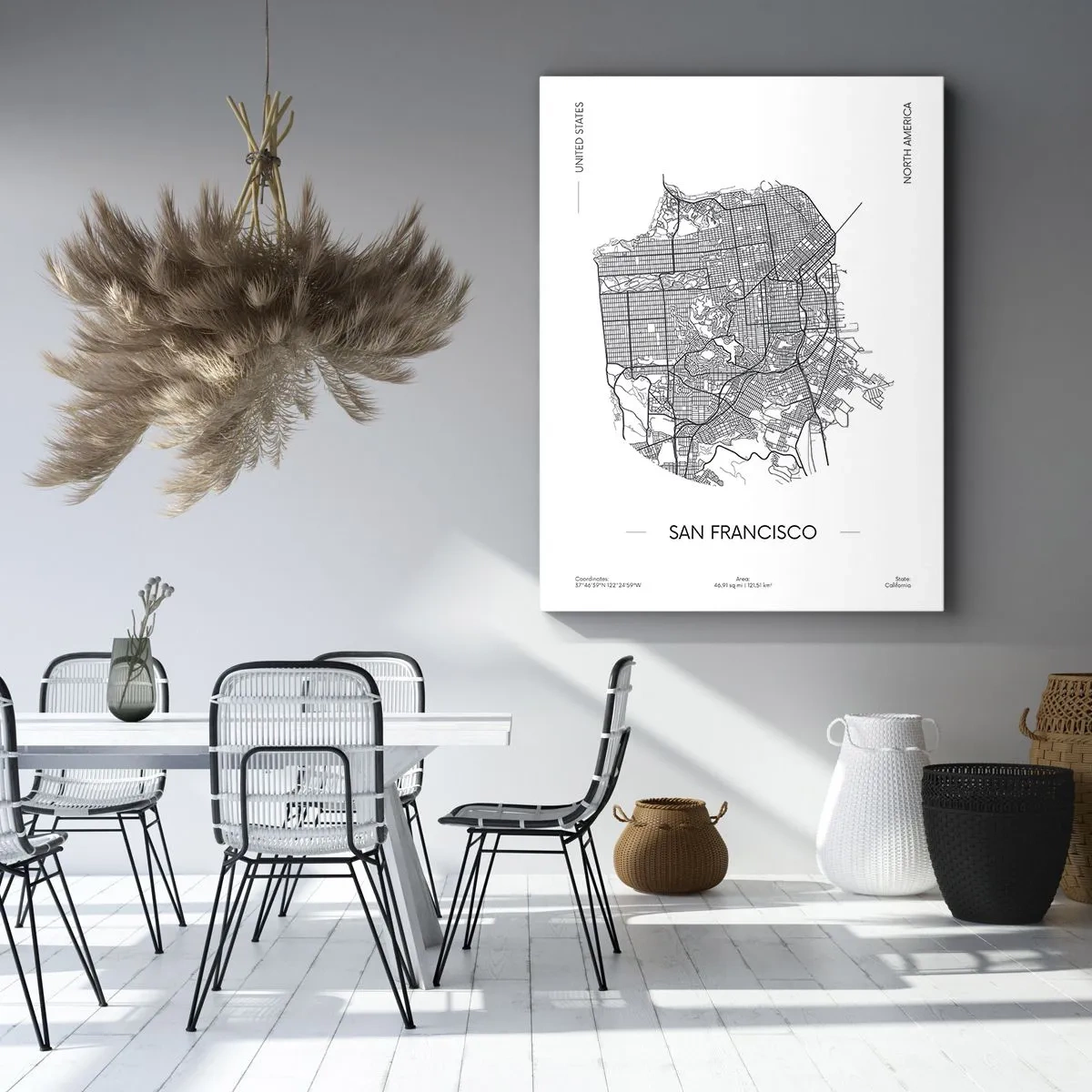 Cuadro sobre lienzo - Impresión de Imagen - Anatomía de San Francisco - 45x80 cm