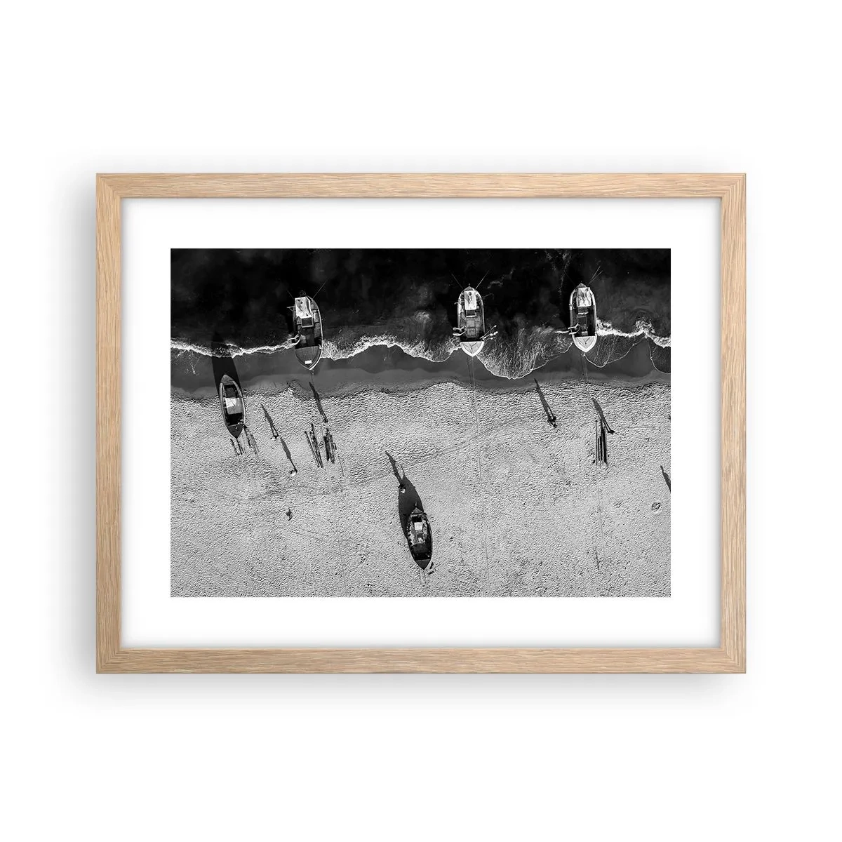 Póster en marco roble claro - Aún en la orilla... - 40x30 cm