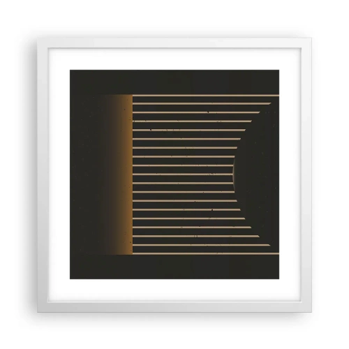 Póster en marco blanco - Explorar la oscuridad - 40x40 cm