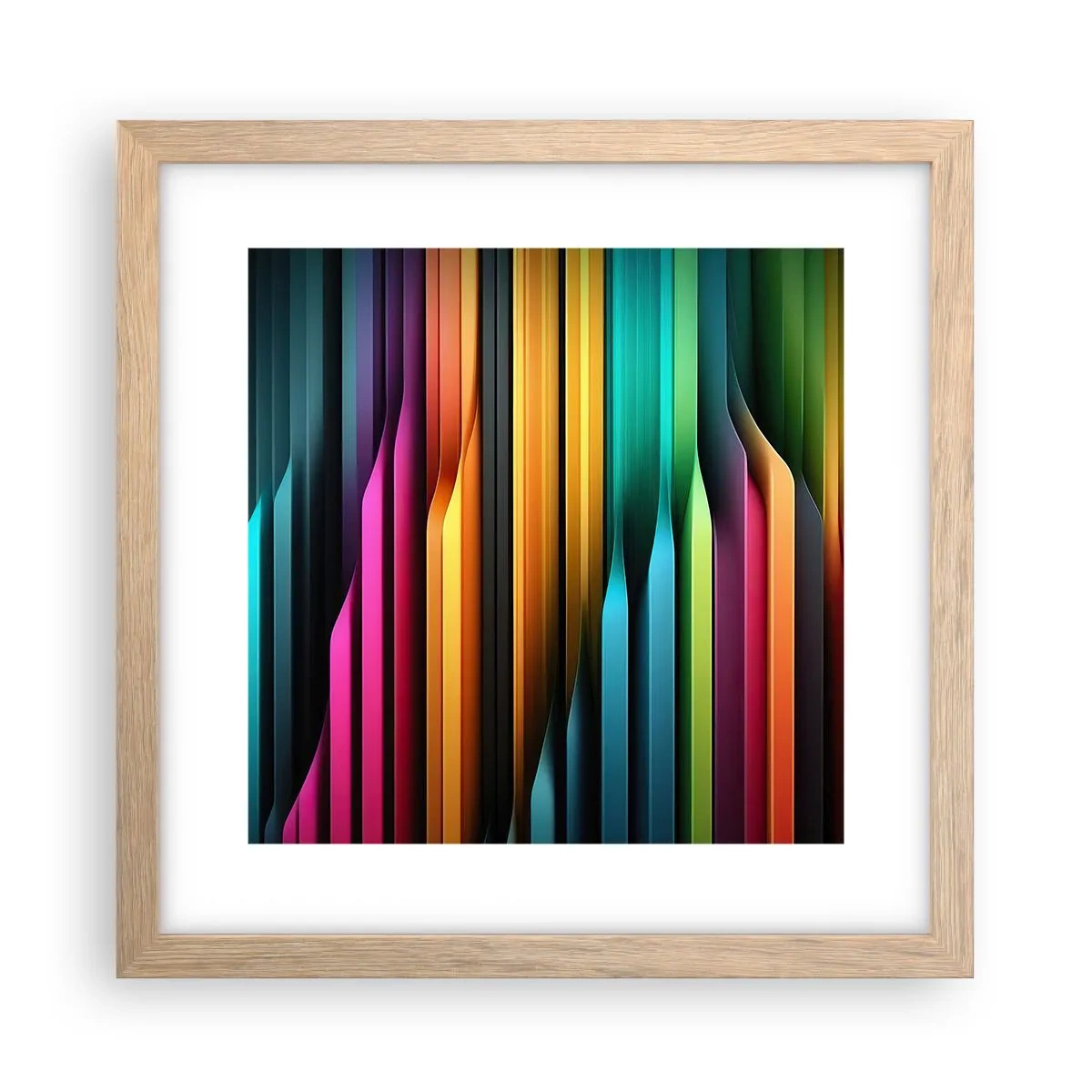 Póster en marco roble claro - Órgano luminoso - 30x30 cm