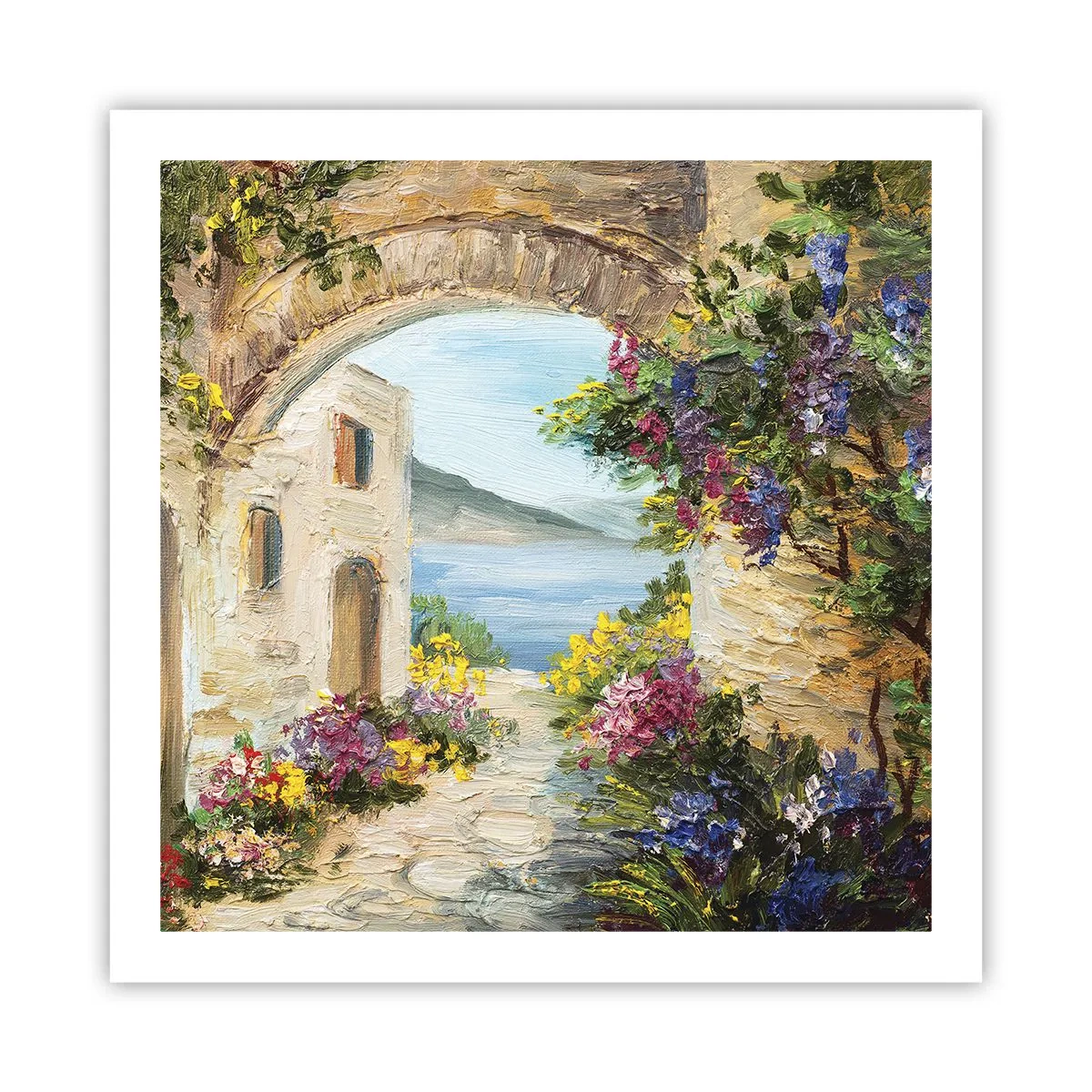 Póster - El encanto del paisaje costero - 60x60 cm
