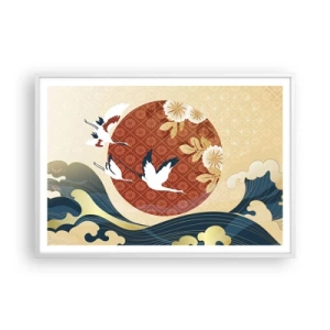 Póster en marco blanco - Un cuento de hadas japonés - 100x70 cm