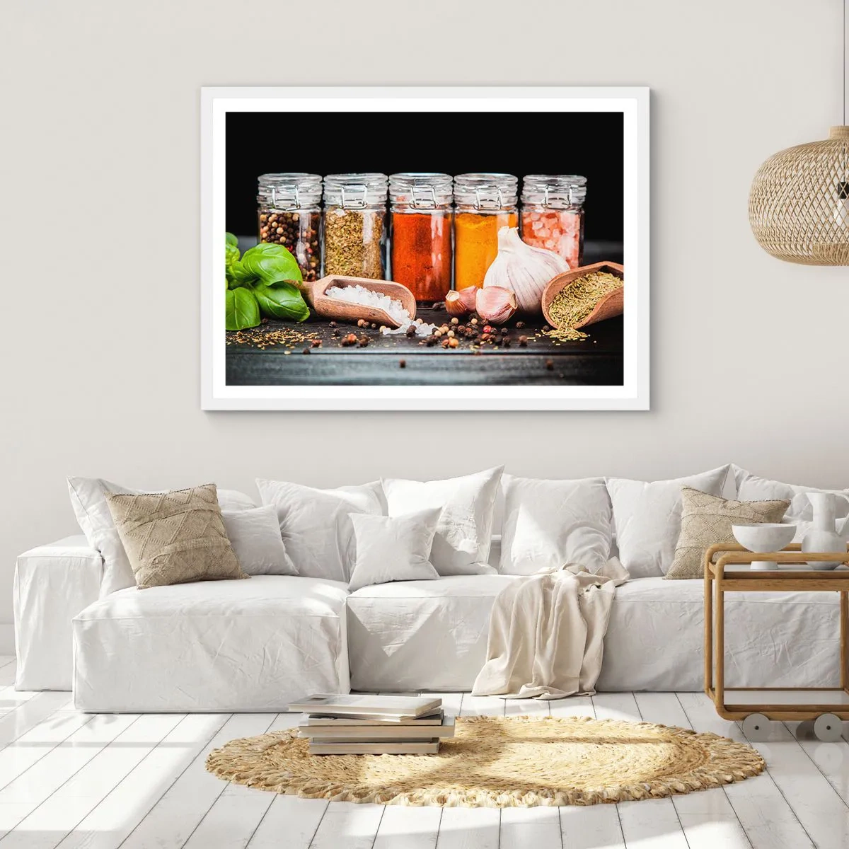 Póster en marco blanco - Para que la vida sepa bien - 70x50 cm