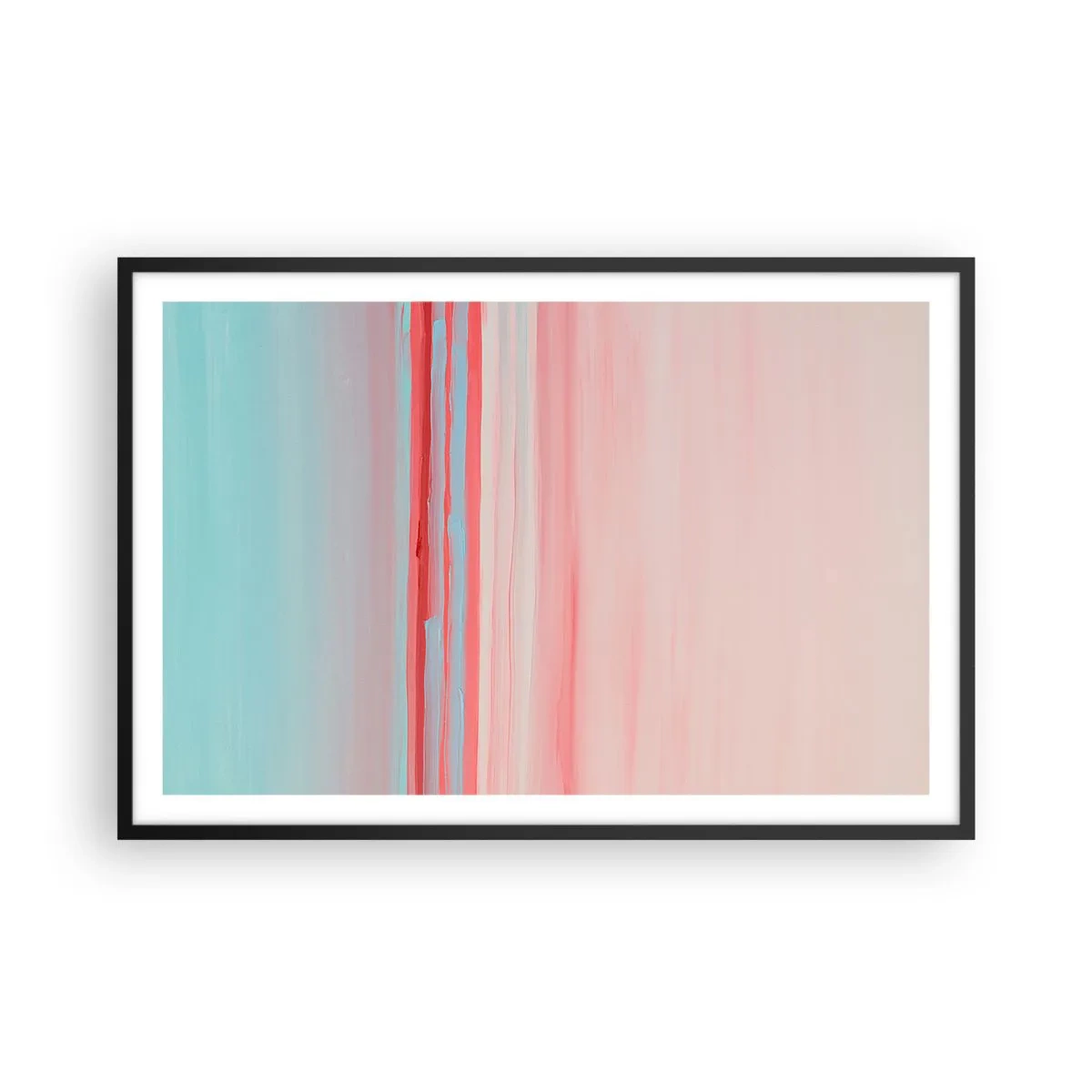 Póster en marco negro - Abstracción al amanecer - 91x61 cm