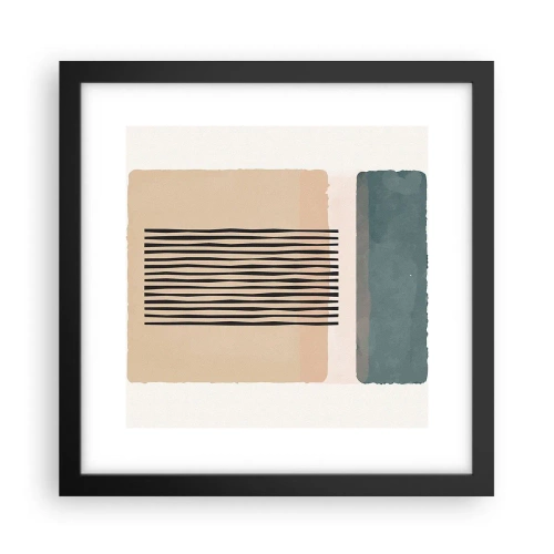 Póster en marco negro - Todo en orden - 30x30 cm