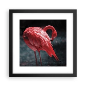 Póster en marco negro - Un poema carmesí de la naturaleza - 30x30 cm