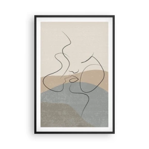 Póster en marco negro - Como una pincelada - 61x91 cm