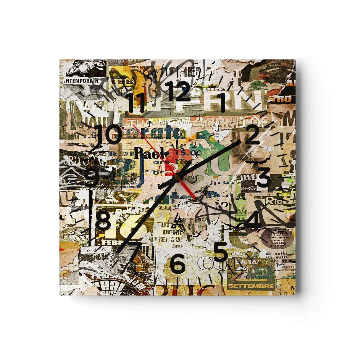 Reloj de pared - Reloj de vidrio - Oh, está sucediendo... - 30x30 cm