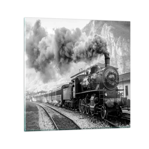 Cuadro sobre vidrio - Impresiones sobre Vidrio - Rumbo a la estación... - 30x30 cm