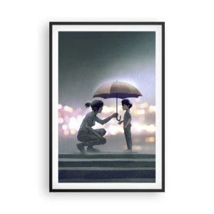 Póster en marco negro - Y todo está bien - 61x91 cm