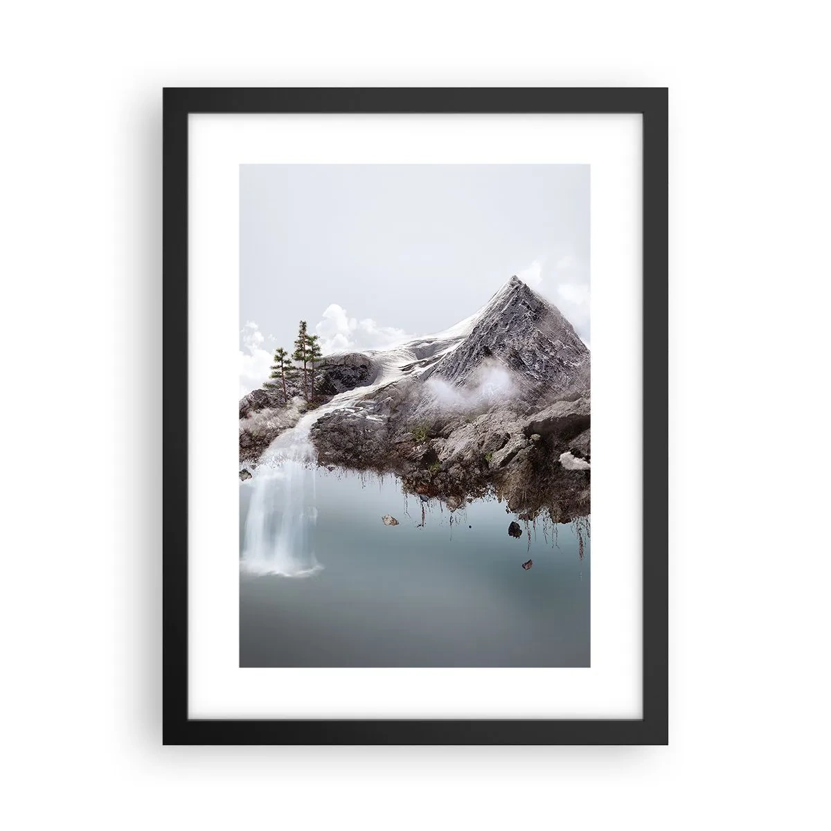 Póster en marco negro - Isla surrealista - 30x40 cm