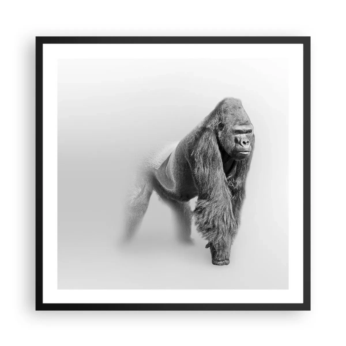 Póster en marco negro - Confiando en su fuerza - 60x60 cm
