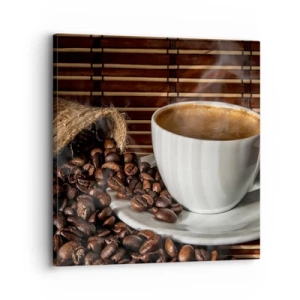 Cuadro sobre lienzo - Impresión de Imagen - La negrura del carbón, la transparencia del ámbar - 30x30 cm