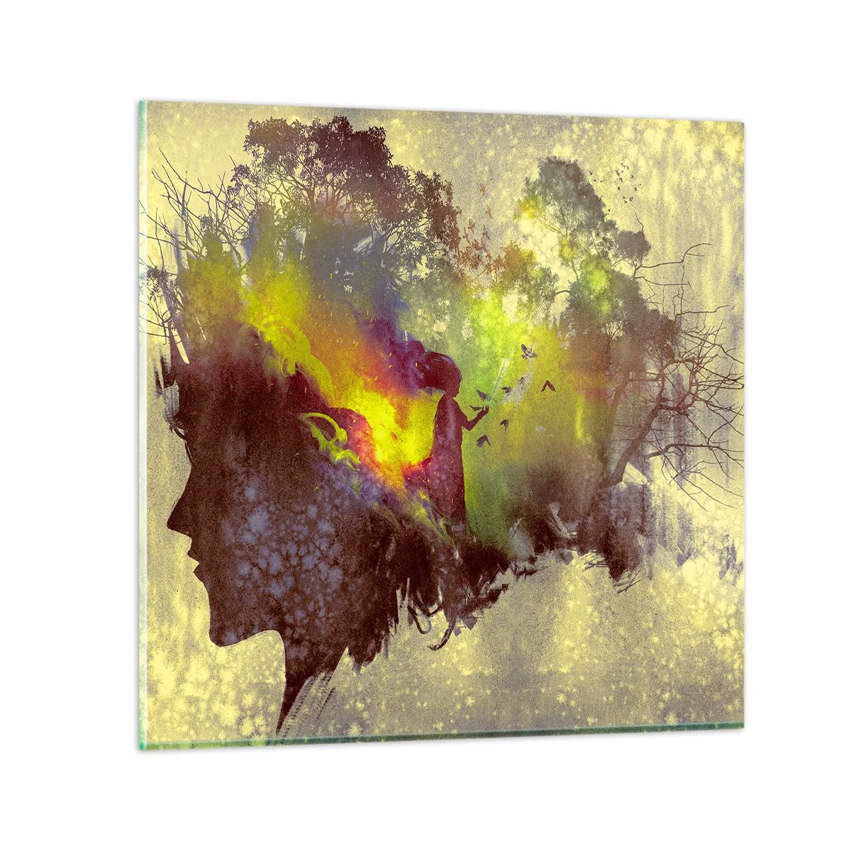 Cuadro sobre vidrio - Impresiones sobre Vidrio - La madre naturaleza - 70x70 cm