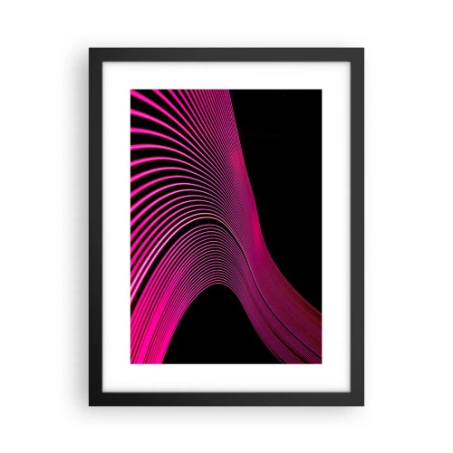 Póster en marco negro - Avenida de luz - 30x40 cm