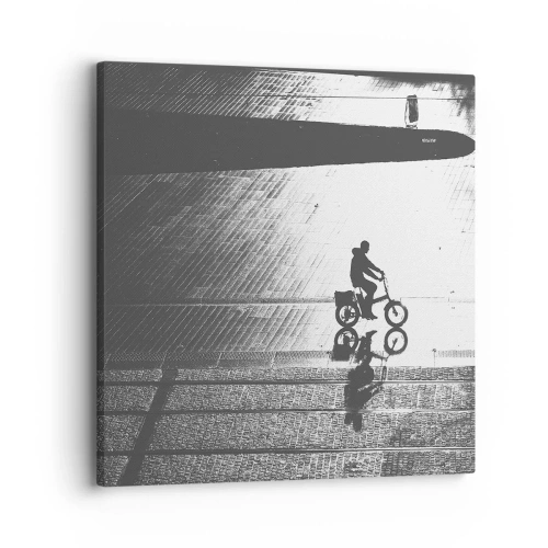 Cuadro sobre lienzo - Impresión de Imagen - Adelante, a través de la ciudad - 30x30 cm