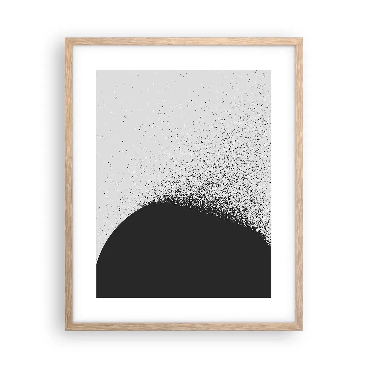Póster en marco roble claro - El movimiento de las partículas - 40x50 cm