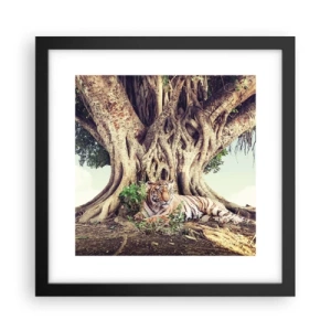 Póster en marco negro - Una visión desde el Génesis - 30x30 cm