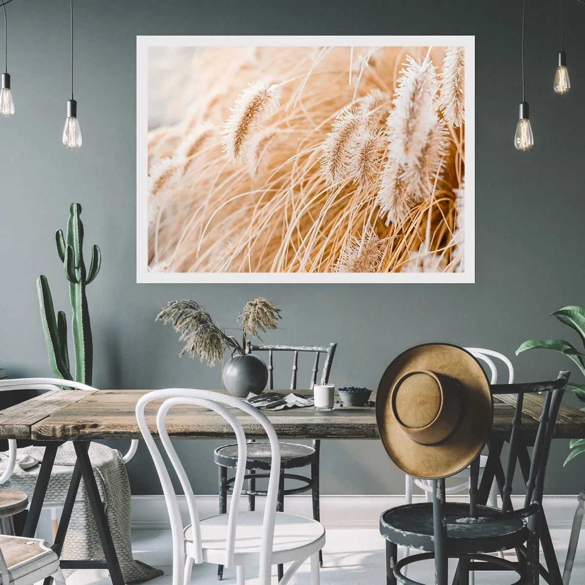 Póster - El dorado susurro de las hierbas - 50x40 cm