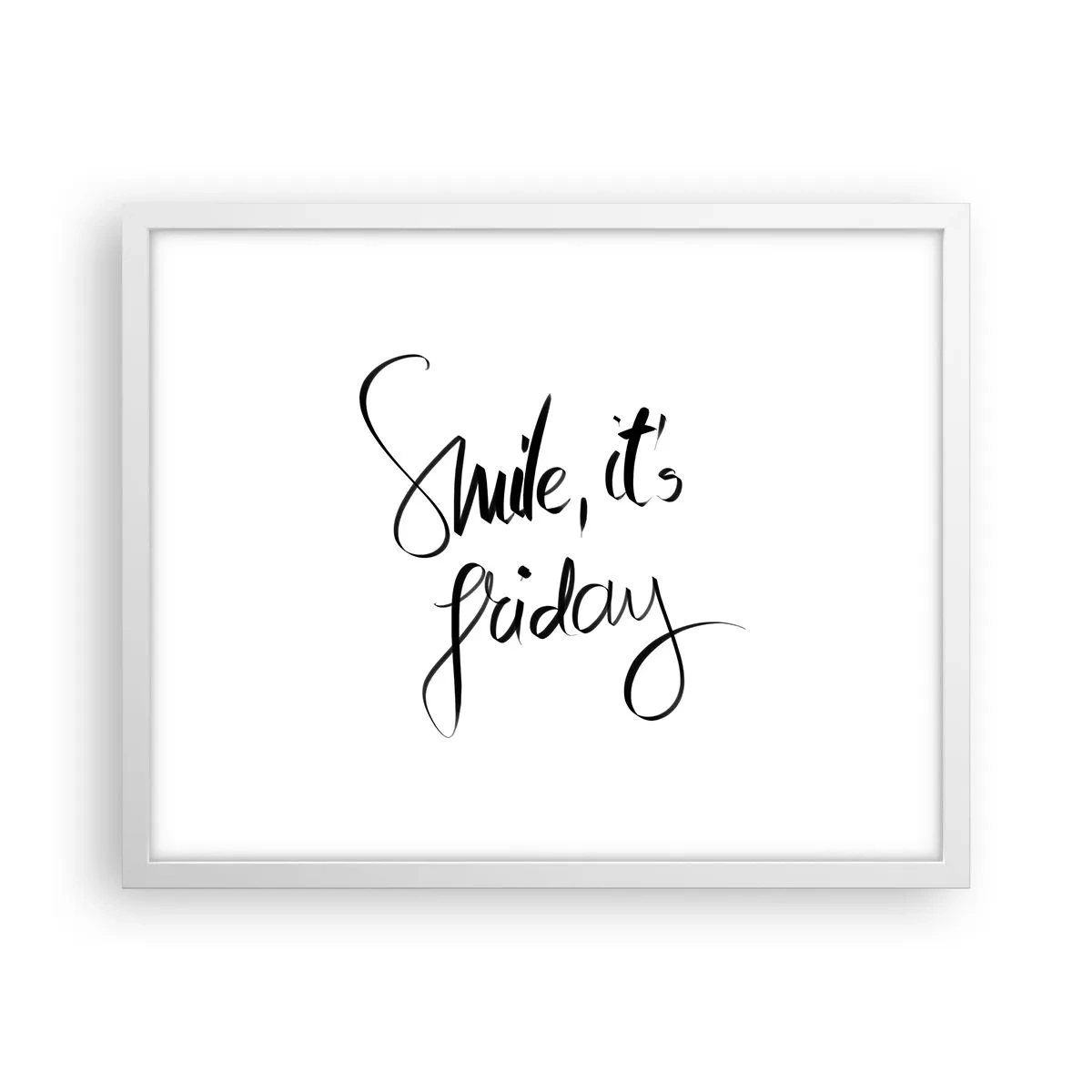 Póster en marco blanco - La verdadera alegría - 50x40 cm