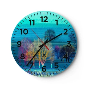 Reloj de pared - Reloj de vidrio - Un paisaje armónico - 40x40 cm