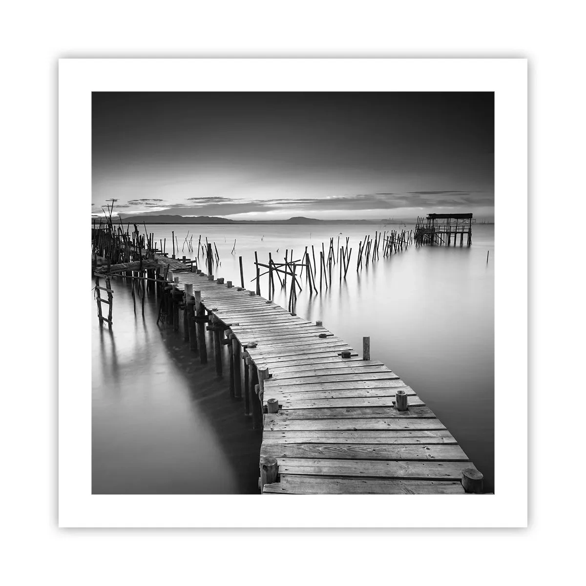 Póster - La calma de una orilla olvidada - 50x50 cm