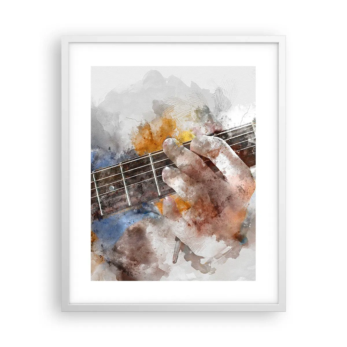 Póster en marco blanco - Poesía entre las cuerdas - 40x50 cm
