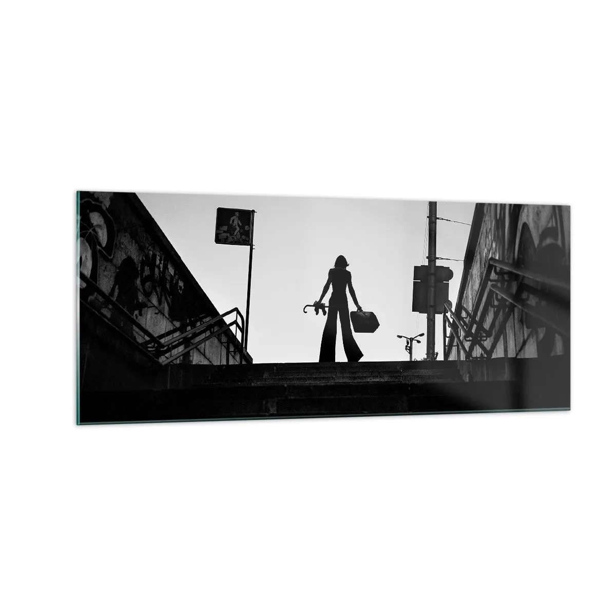 Cuadro sobre vidrio - Impresiones sobre Vidrio - Paseo urbano - 100x40 cm