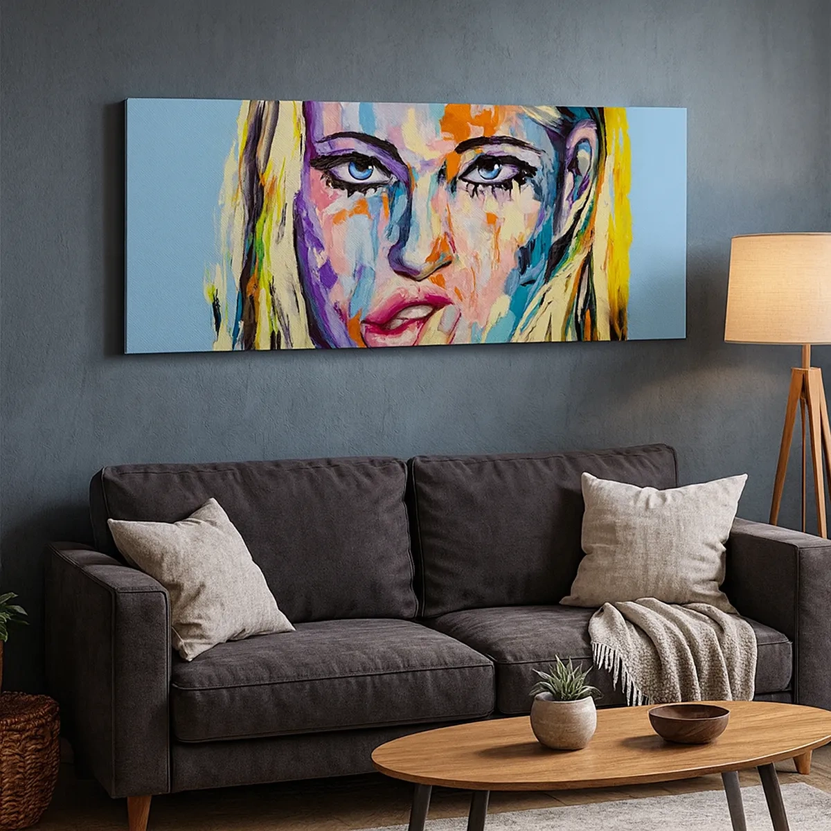 Cuadro sobre lienzo - Impresión de Imagen - Mírala a los ojos - 30x30 cm