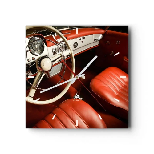 Reloj de pared - Reloj de vidrio - Lujo vintage - 40x40 cm