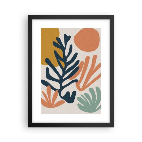 Póster en marco negro - Mares de coral - 30x40 cm