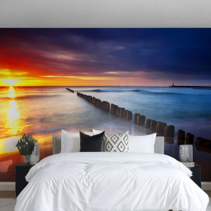 Fotomural personalizado Premium Sand - Escuchar el silencio - Paisaje, Atardecer, Playa
