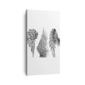 Cuadro sobre lienzo - Impresión de Imagen - Y puedes convertirte en un ángel - 45x80 cm