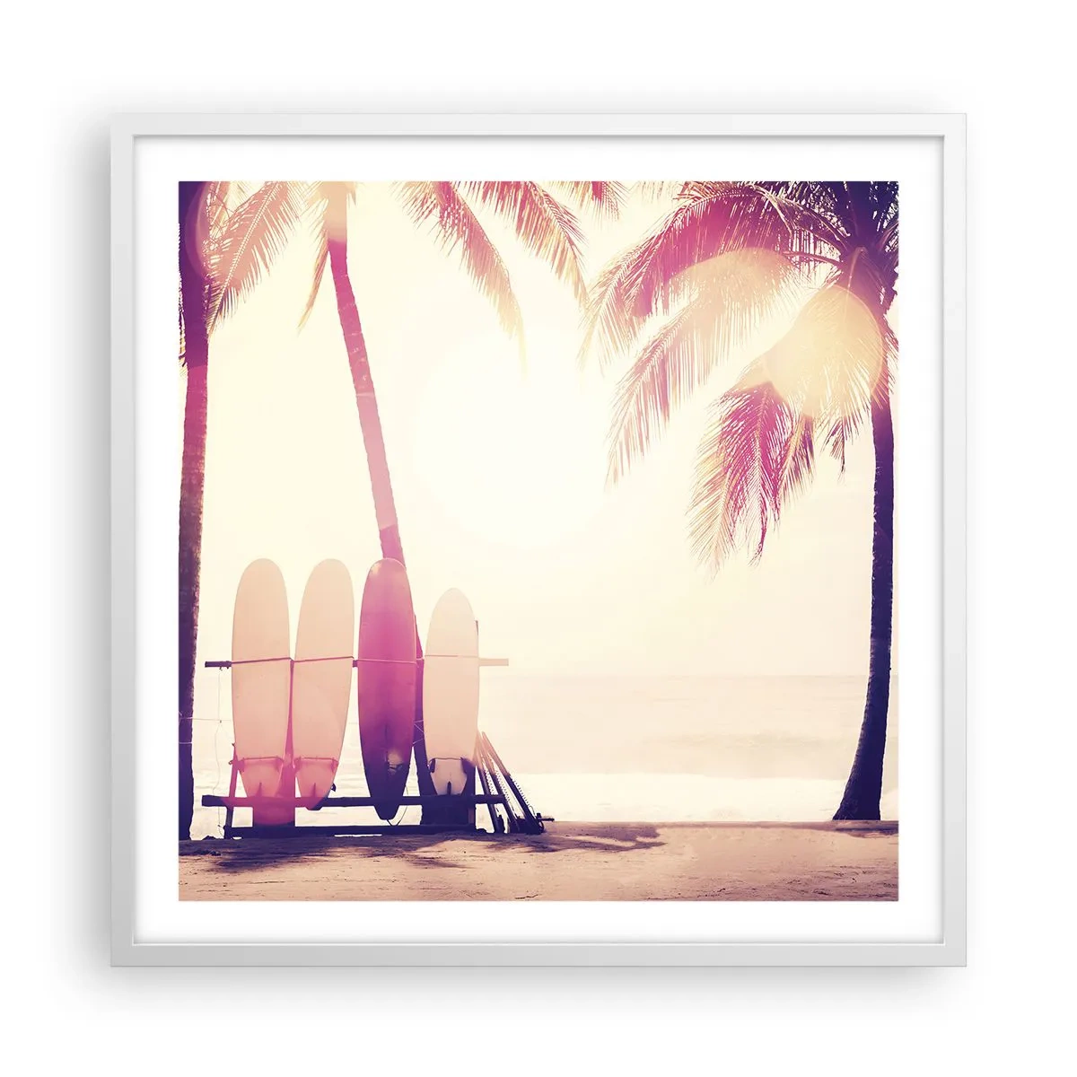 Póster en marco blanco - Va a ser un gran día - 60x60 cm