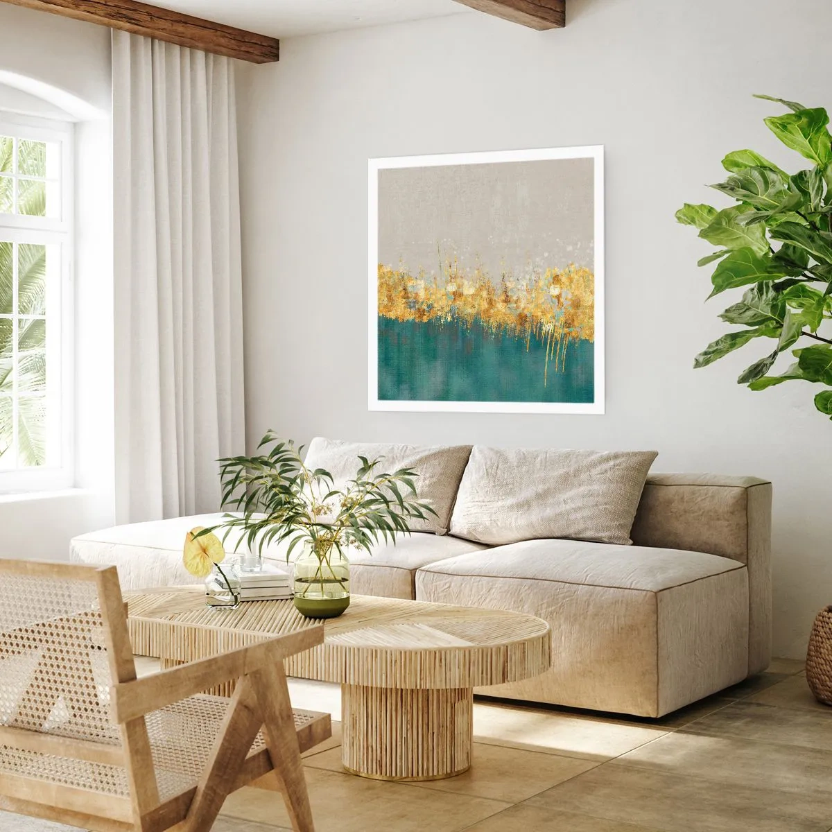 Póster - La frontera dorada - 40x40 cm