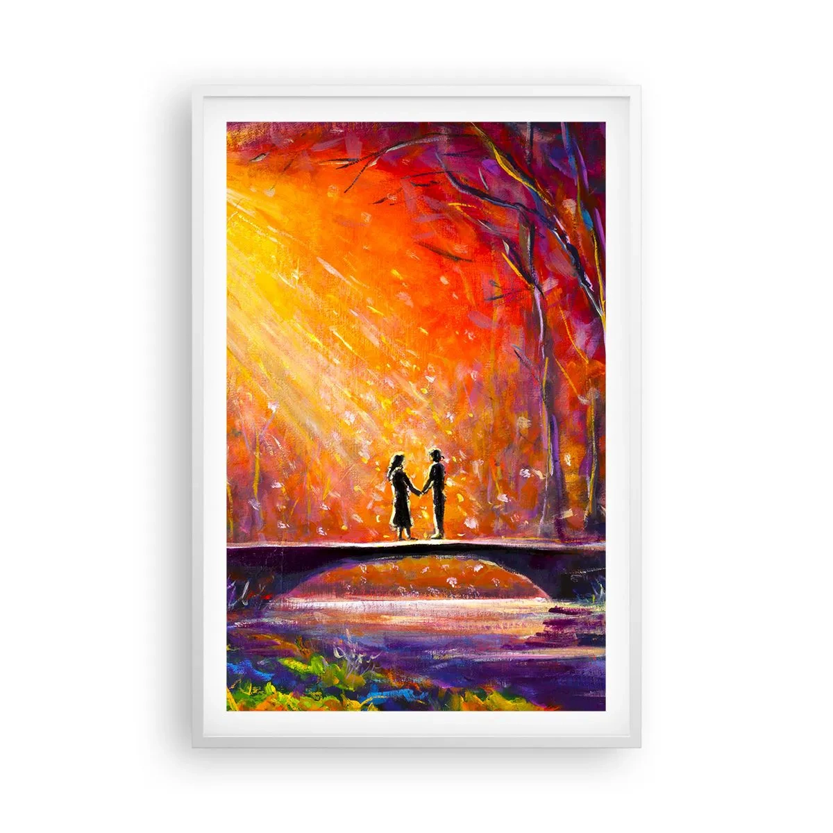 Póster en marco blanco - El cielo también los ama - 61x91 cm