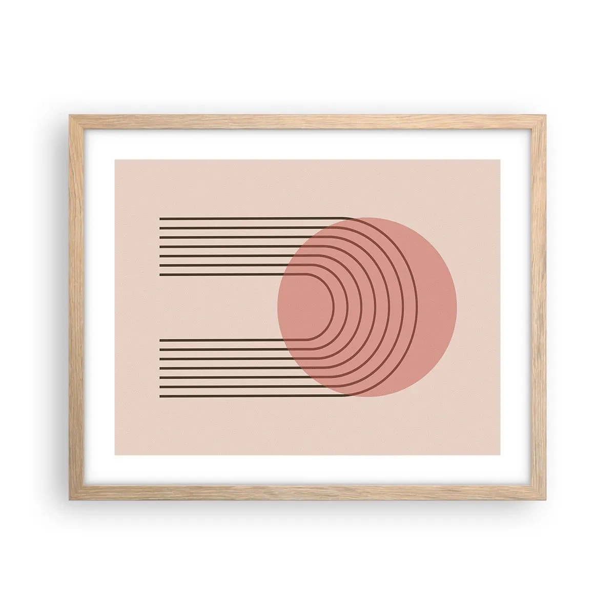 Póster en marco roble claro - Atracción irresistible - 50x40 cm