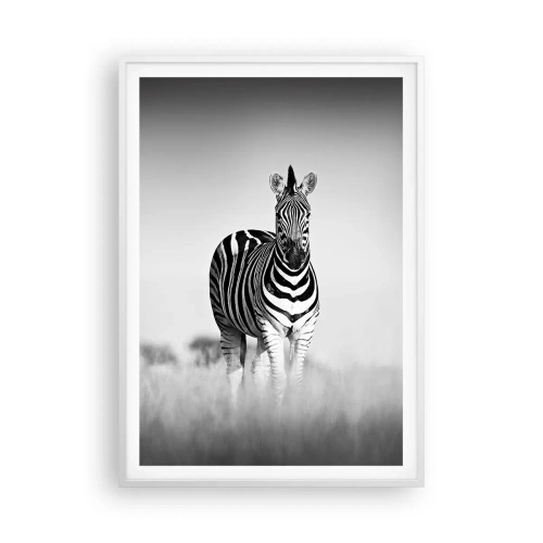 Póster en marco blanco - Resulta que el mundo es blanco y negro - 70x100 cm