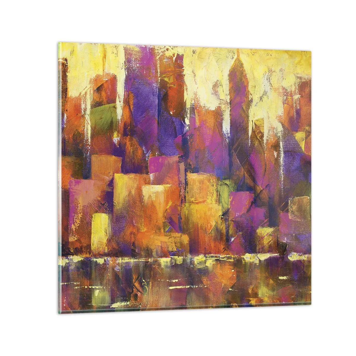 Cuadro sobre vidrio - Impresiones sobre Vidrio - Composición metropolitana - 40x40 cm