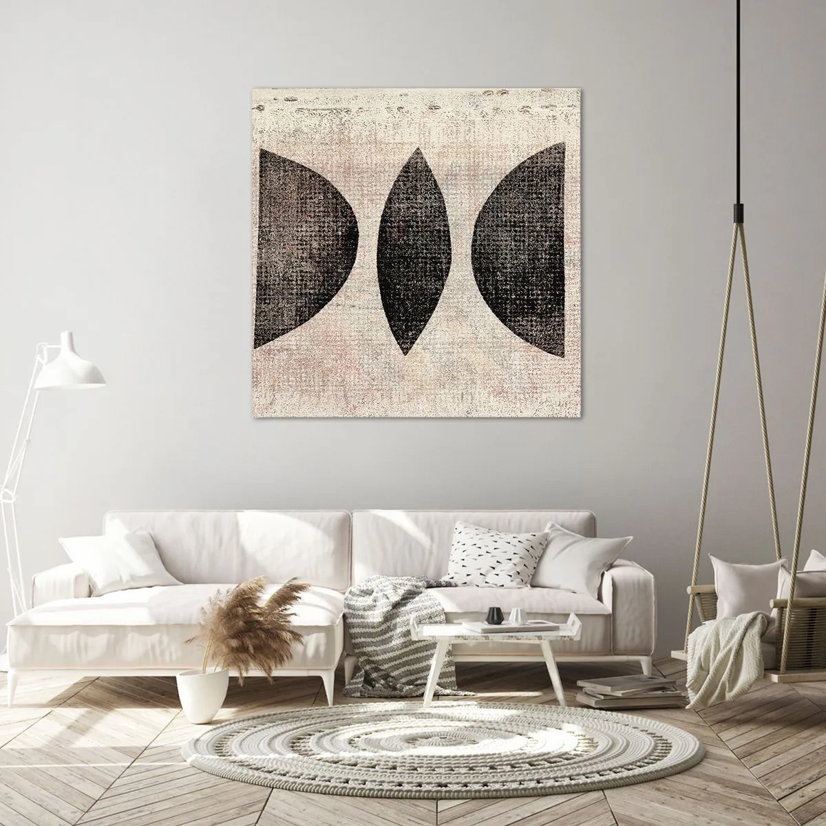 Cuadro sobre lienzo - Impresión de Imagen - Abstracción étnica - 70x70 cm