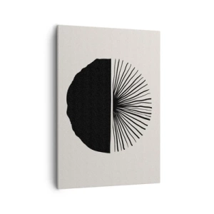 Cuadro sobre lienzo - Impresión de Imagen - Motivo negro minimalista sobre fondo claro. - 50x70cm - Un abanico de posibilidades - Decoración de pared moderna para salón y dormitorio ARTTOR