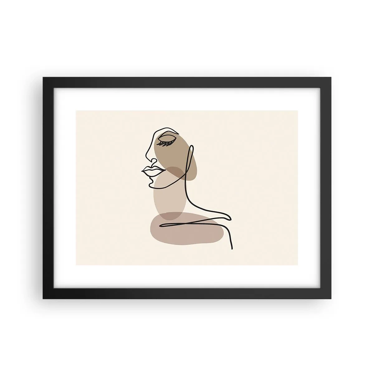 Póster en marco negro - Una línea de hermosura - 40x30 cm