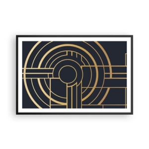 Póster en marco negro - Giro de los elementos - 91x61 cm