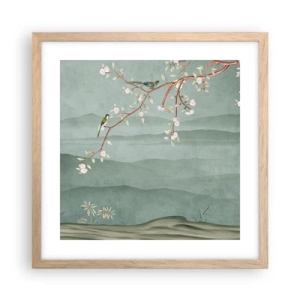 Póster en marco roble claro - Primavera, ah, eres tú - 40x40 cm